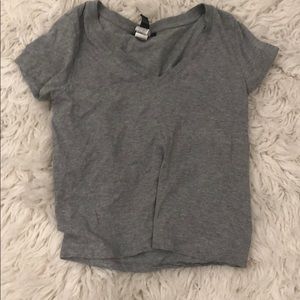 forever 21 grey neck tee